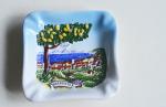Hand-Painted Aegean Sea Ceramic Ashtray Jewelry Tray