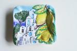 Hand-Painted Aegean Sea Ceramic Ashtray Jewelry Tray