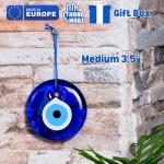 Blue Evil Eye Wall Hanging Ornament 3.5