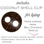 Turquoise Greek Eye Sarong Coverup with Coconut Clip