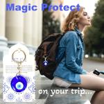 Blue Glass Evil Eye Keychains - 24 Set