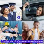 Blue Glass Evil Eye Keychains - 24 Set