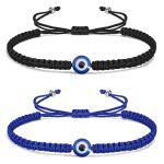 Evil Eye Friendship Bracelets - Blue & Black