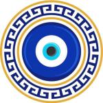 Greek Mati Evil Eye Square Car Magnet