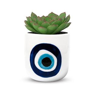 Evil Eye Nazar Hand-Painted Ceramic Planter