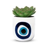 Evil Eye Nazar Hand-Painted Ceramic Planter