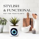 Evil Eye Nazar Hand-Painted Ceramic Planter