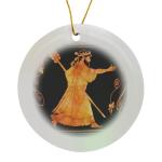 Dionysus Bacchus Greek Art Circle Ornament