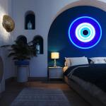 Evil Eye Neon Sign for Home or Bar