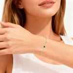 Blue Evil Eye Bracelet with 925 Sterling Silver