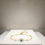 Blue Evil Eye Bracelet with 925 Sterling Silver