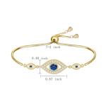 Blue Evil Eye Bracelet with 925 Sterling Silver