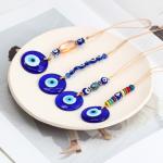 Braided Rope Heart Wall Hanging with Evil Eye