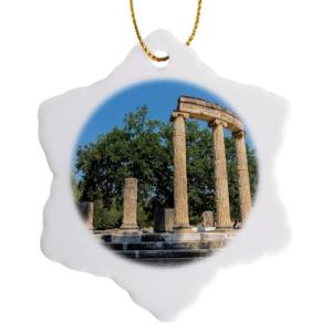 Olympia Ancient Greek Ruins Snowflake Ornament