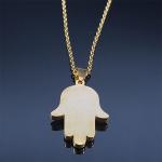 Evil Eye Fatima Necklace in Stainless Steel