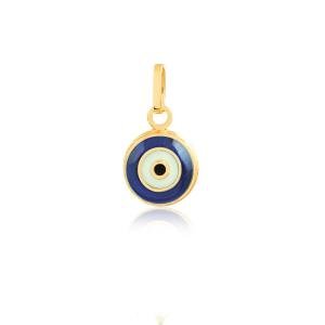 18k Solid Gold Evil Eye Charm for Women