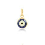 18k Solid Gold Evil Eye Charm for Women