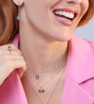 18k Solid Gold Evil Eye Charm for Women