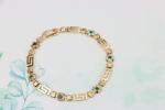 Rose Gold Greek Key Evil Eye Bracelet