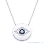 Sterling Silver Evil Eye Nazar Charm Necklace