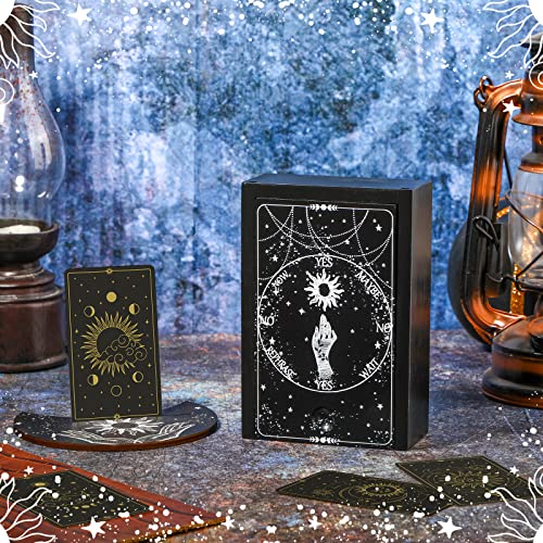 Moon Shape Wooden Tarot Card Case and Stand