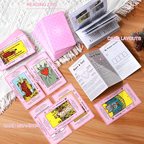Myripoly Pink Tarot Deck with Guidebook & Pouch