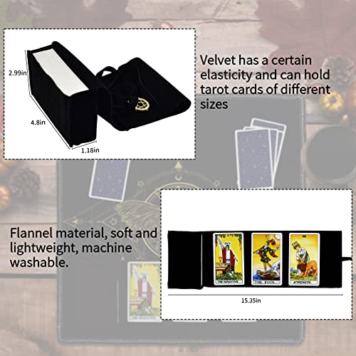 Wicca Velvet Tarot Altar Cloth Set - Black