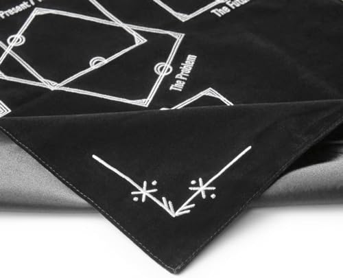 Witchy Cauldron Tarot Cloth for Readings - Black