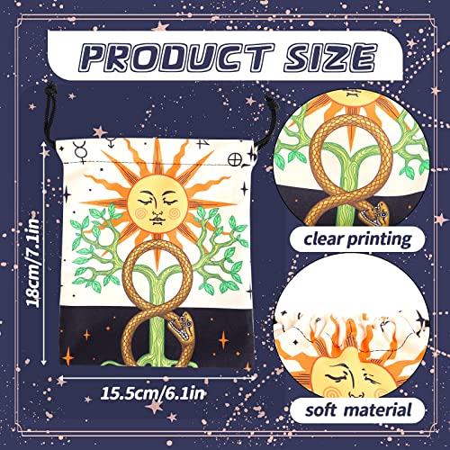 9 Pcs Velvet Tarot Card Storage Bag Set