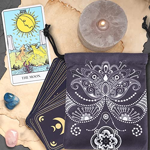 9 Pcs Velvet Tarot Card Storage Bag Set