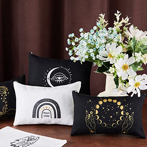 Moon Witch Tarot Cards Pouch - Gothic Canvas Bag