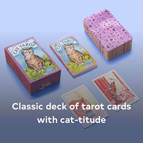 Cat Tarot Deck with 78 Cards and Guidebook