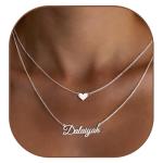 Personalized 18K Gold Layered Name Choker Necklace