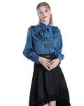 Gothic Vintage Style Long Sleeve Ruffle Blouse