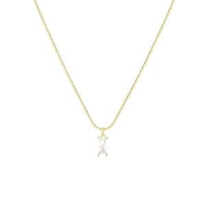 Emerald Birthstone Gold Plated Necklace for Women