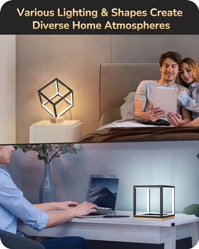 Modern LED Table Lamp with Wood Base