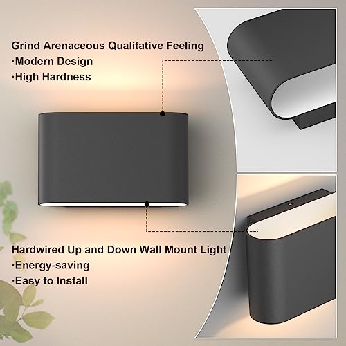 Aipsun Modern LED Wall Sconces, Set of 2