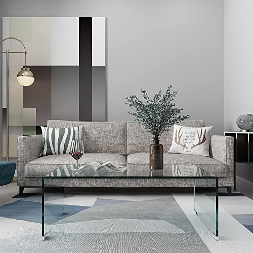 Minimalist Tempered Glass Coffee Table for Living Room