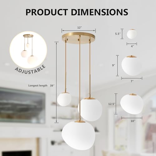 Modern Glass Pendant Light for Kitchen Island