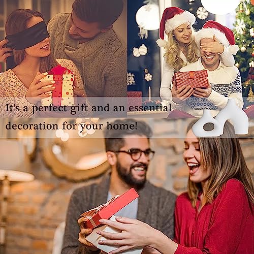 Set of 2 Matte White Ceramic Minimalist Vases