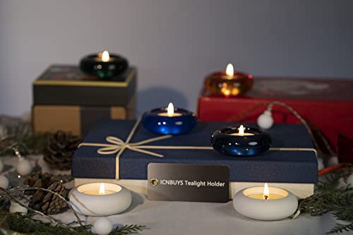 White Cement Pebble Tealight Candle Holder