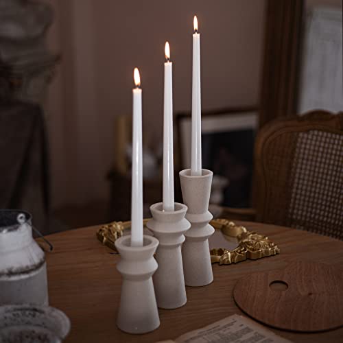 VICBOND Set of 3 Minimalist Ceramic Candle Holders
