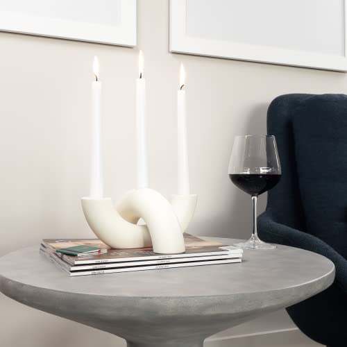 AERLO Minimalist Candle Holder Set in Ivory