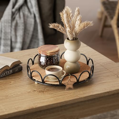 Round Decorative Tray with Cork Insert