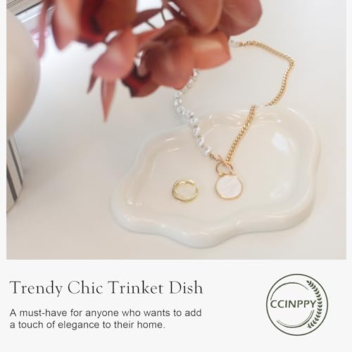 Ceramic Cloud-Shaped Jewelry Dish for Minimalist Decor