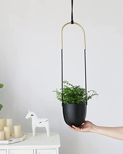Modern Adjustable Metal Hanging Planter for Indoor/Outdoor