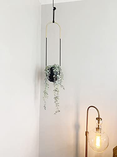 Modern Adjustable Metal Hanging Planter for Indoor/Outdoor