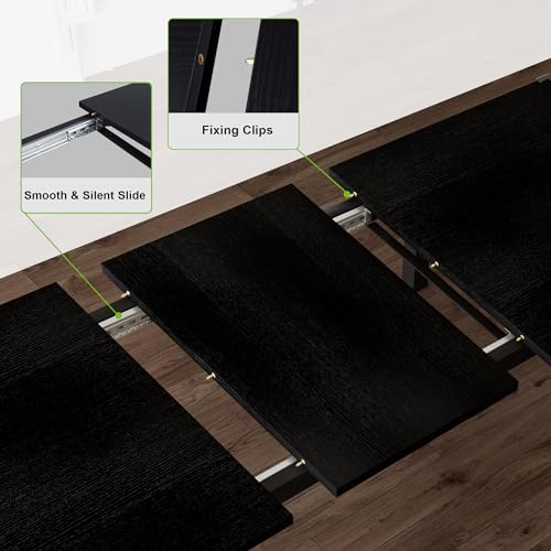 Extendable Dining Table Set with Benches and Stools