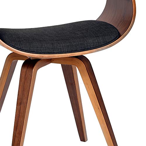 Charcoal Fabric Summer Chair with Walnut Finish