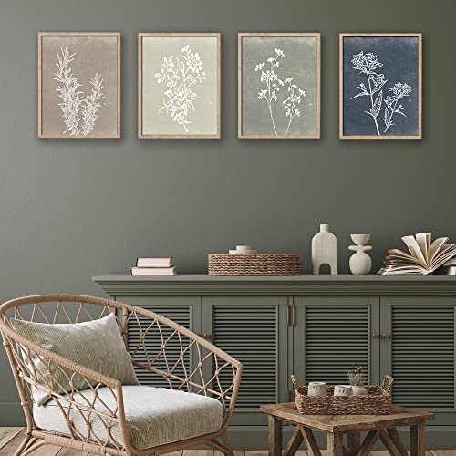 Framed Boho Botanical Art Set of 4